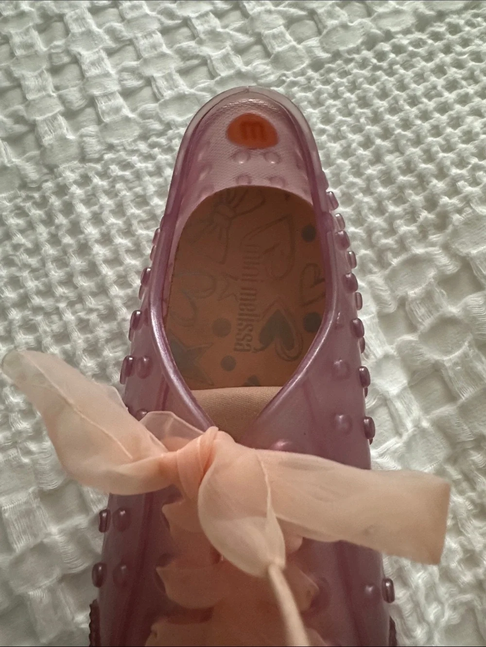 Mini Melissa Pink Jelly Lace-Up toddler girls’ Sneakers